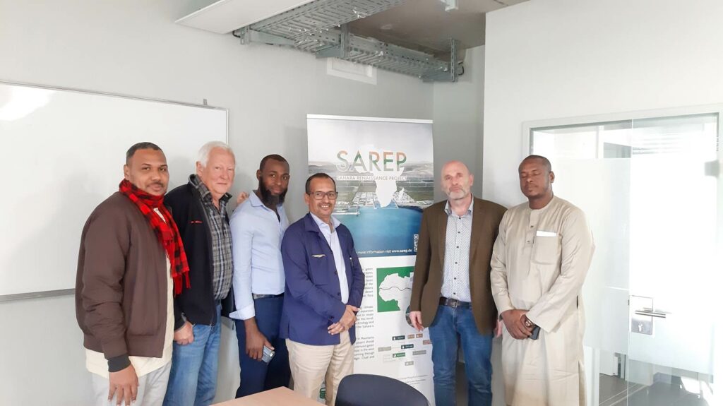 Inauguration of the SAREP Offices (from left to right) Mohamedou Haidara, Dr. Gerhard Ohlde, Ebaye Dah Emine, Mohamed Abdoullah Ebnou, Prof. Dr. Peter Heck, Mahamadou Barry